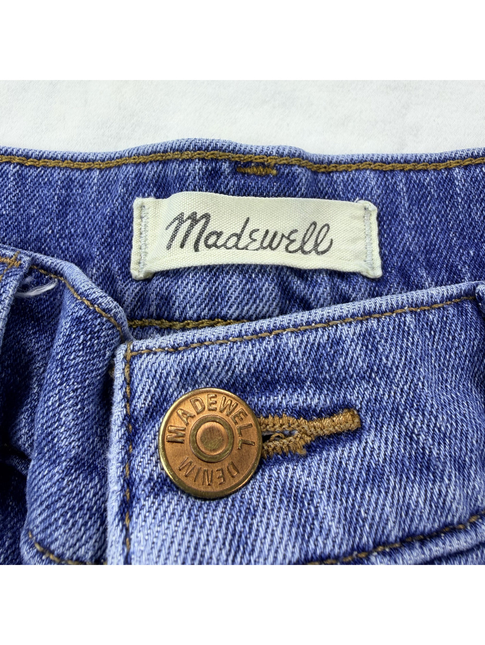 Madewell The Momjean Jeans Size 30 Blue High Rise Straight Leg Stretch Denim - Picture 6 of 15